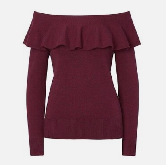 Banana Republic Sweaters - Banana Republic Merino Wool Ruffle Sweater